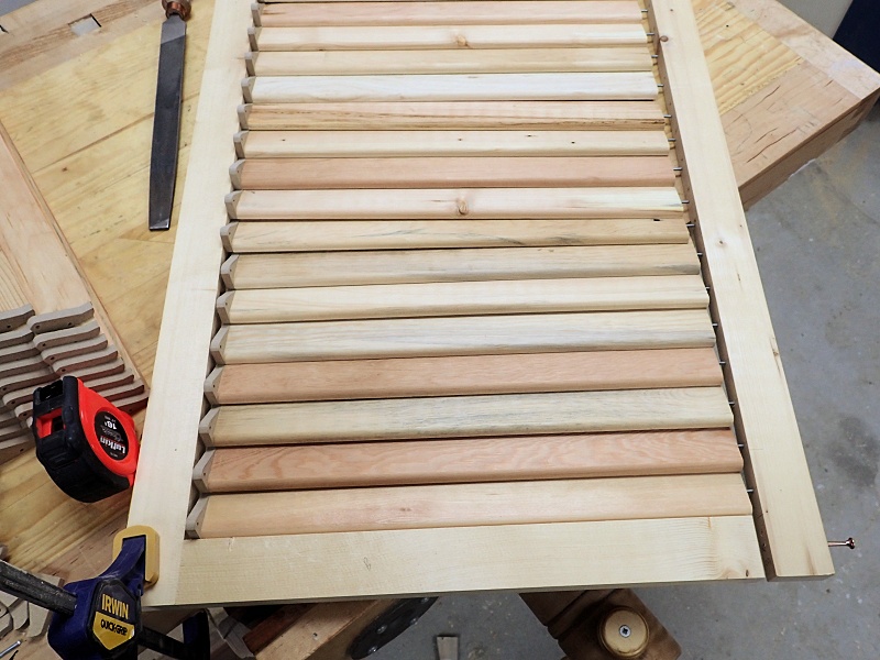 wooden shutter assembly